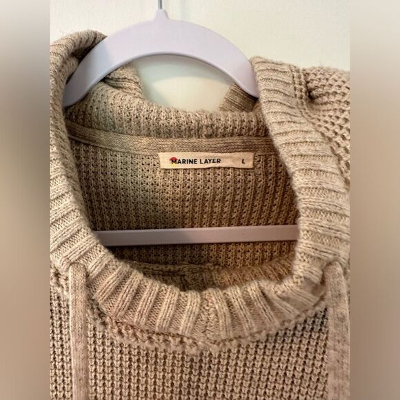 Marine Layer Moore Cowlneck Hooded Sweater Large - Picture 4 of 4